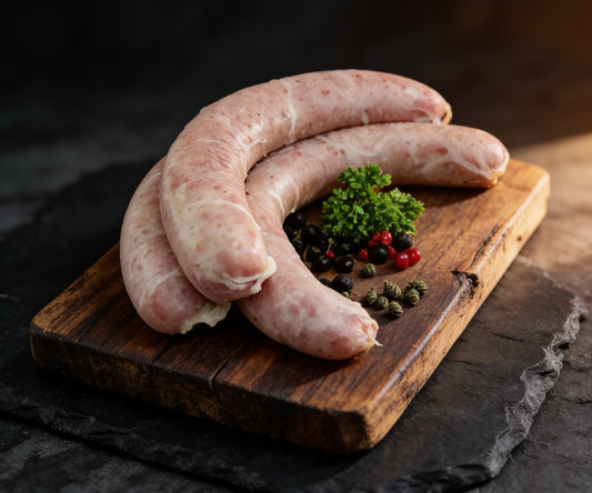 Original Thüringer Rostbratwurst – roh, mit Born-Senf